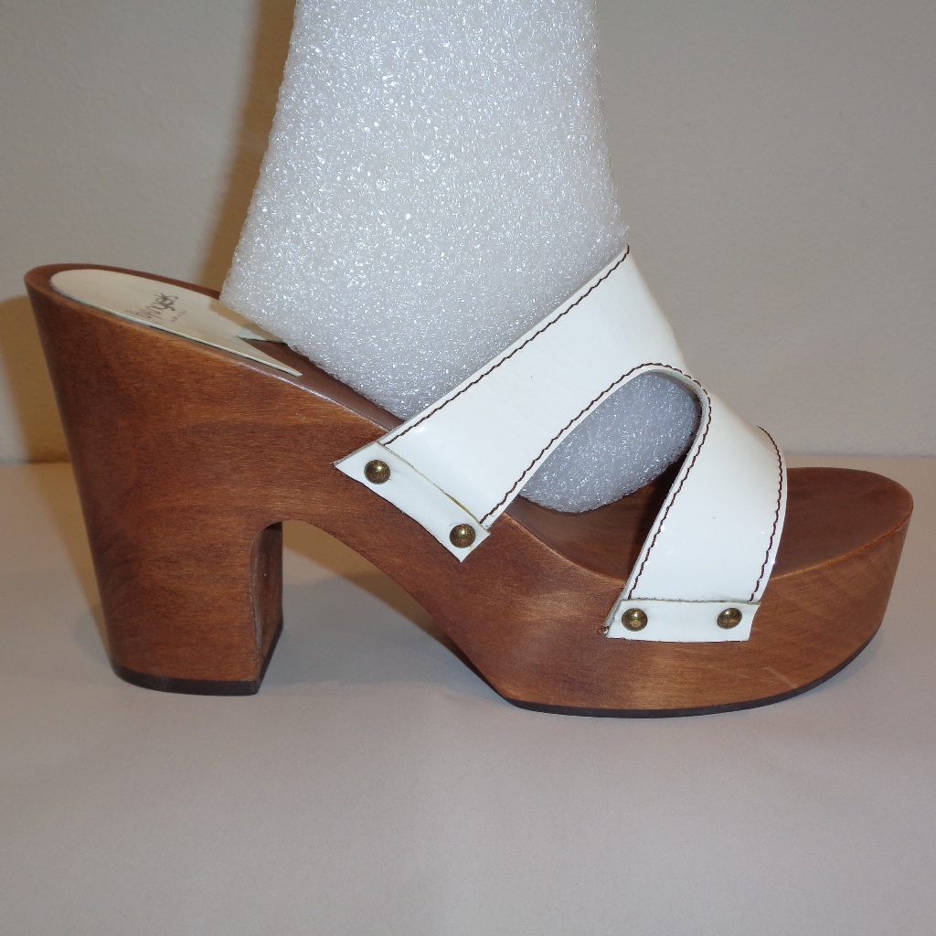 By Angels Vernice 6027 White Platform Sandals